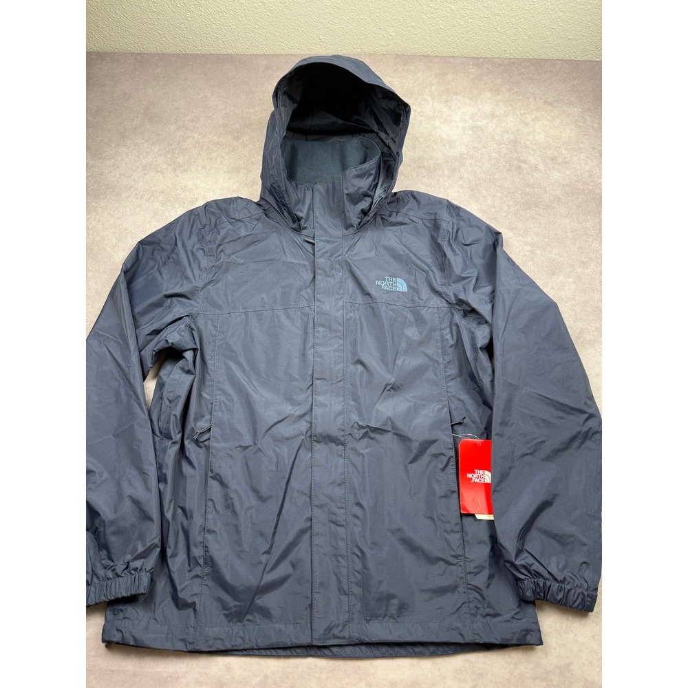 NWT The North Face Resolve 2 Jacket Men L Urban Navy Waterproof Rain Coat Hood